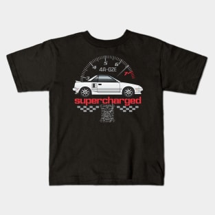 Supercharged-White Kids T-Shirt